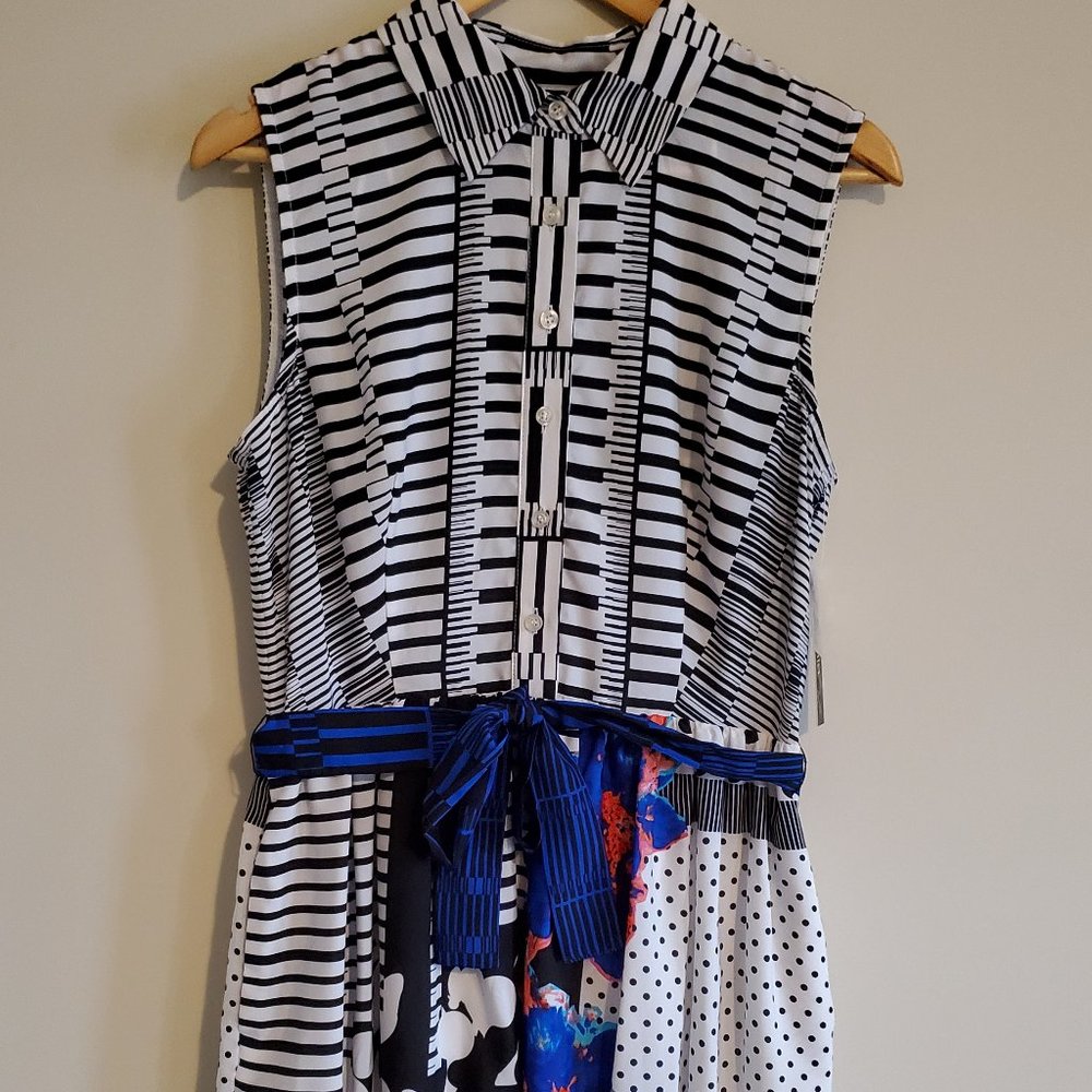 Maia pattern sleeveless dress size 12 NTW